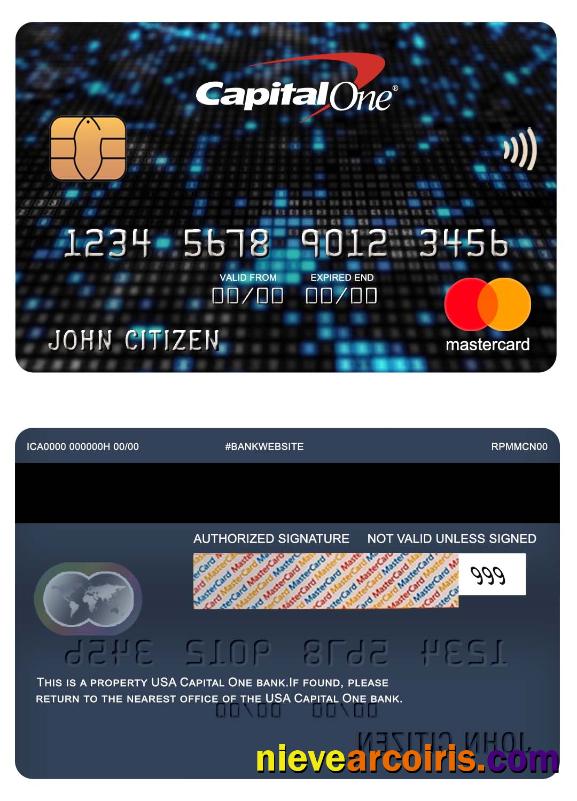 USA Capital One bank mastercard
